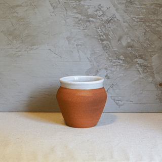 Vase n.27 | Orange et blanc - FACE
