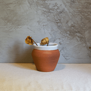 Vase n.27 | Orange et blanc - FACE