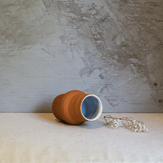 Vase n.96 | Orange et Blanc - FACE
