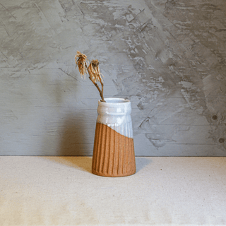 Vase n.99 | Orange et Blanc - FACE