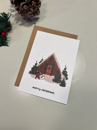 Carte de Noël - Maisonnette